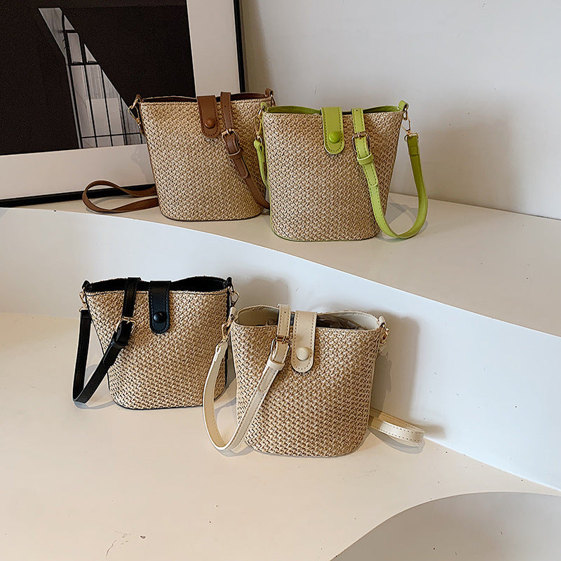 New Color Contrast Patchwork Fashion Messenger Bag For Women