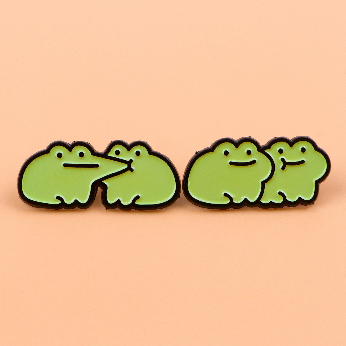 Frog Cartoon Creative Brooch Badge Clothing Backpack Ornament