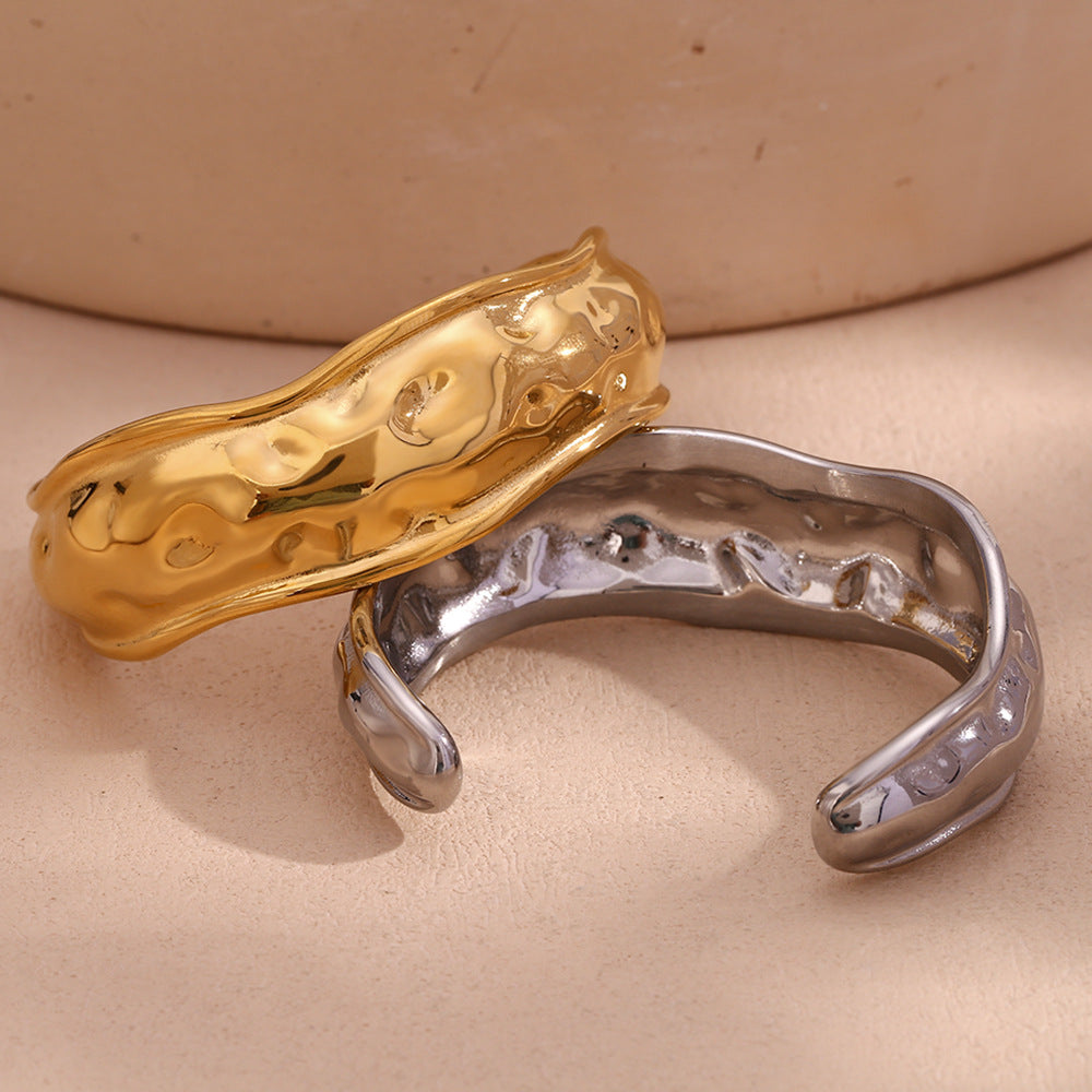 Simple Stainless Steel 18K Gold Plated Bracelet