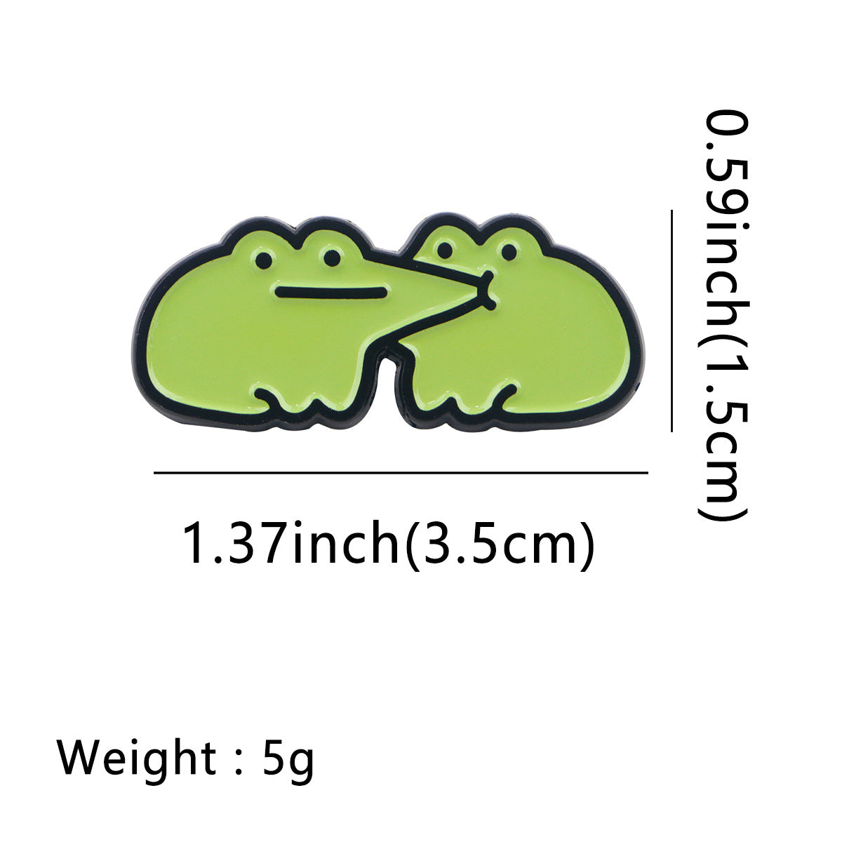 Frog Cartoon Creative Brooch Badge Clothing Backpack Ornament