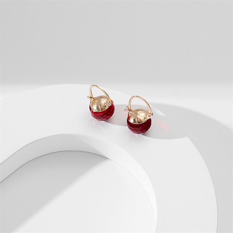 Stylish Round Crystal Earrings
