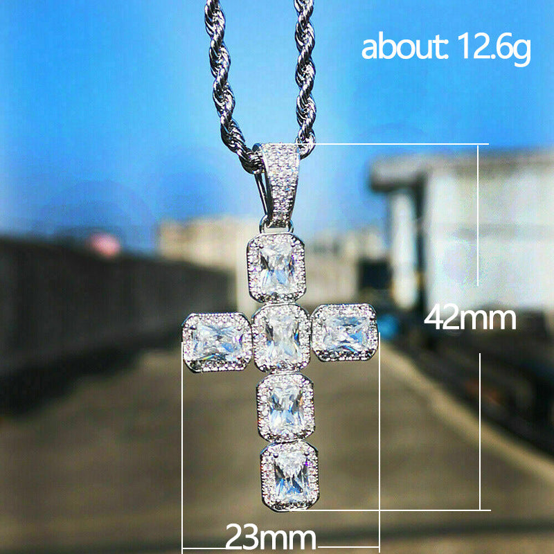 Hip Hop Luxury Square Pendant Necklace