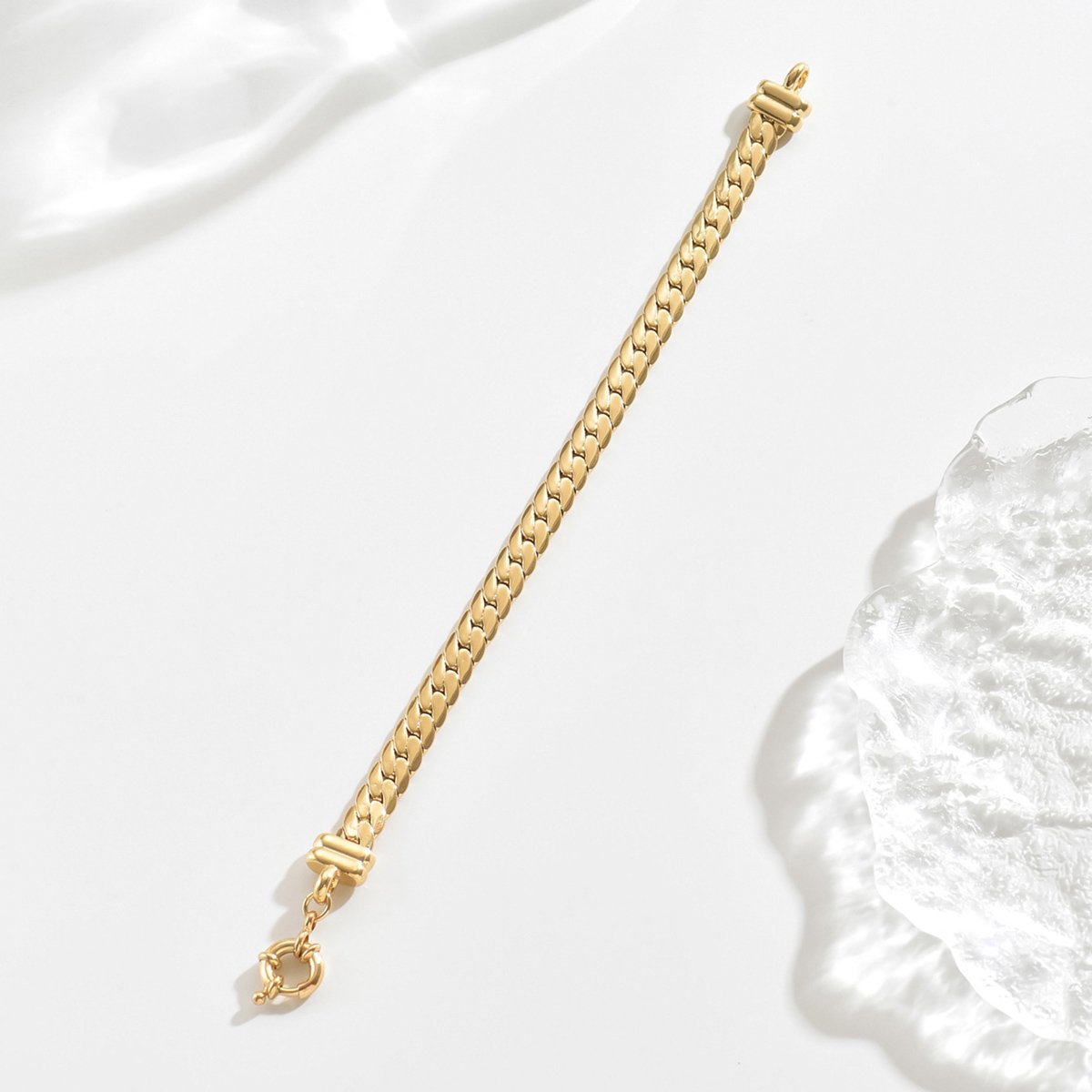 Classic Gold-Plated Chain Bracelet Minimalist Style For Everyday Elegance