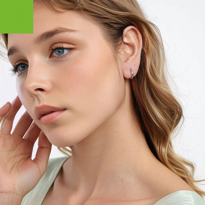 Simple Temperament Star And Moon Earrings