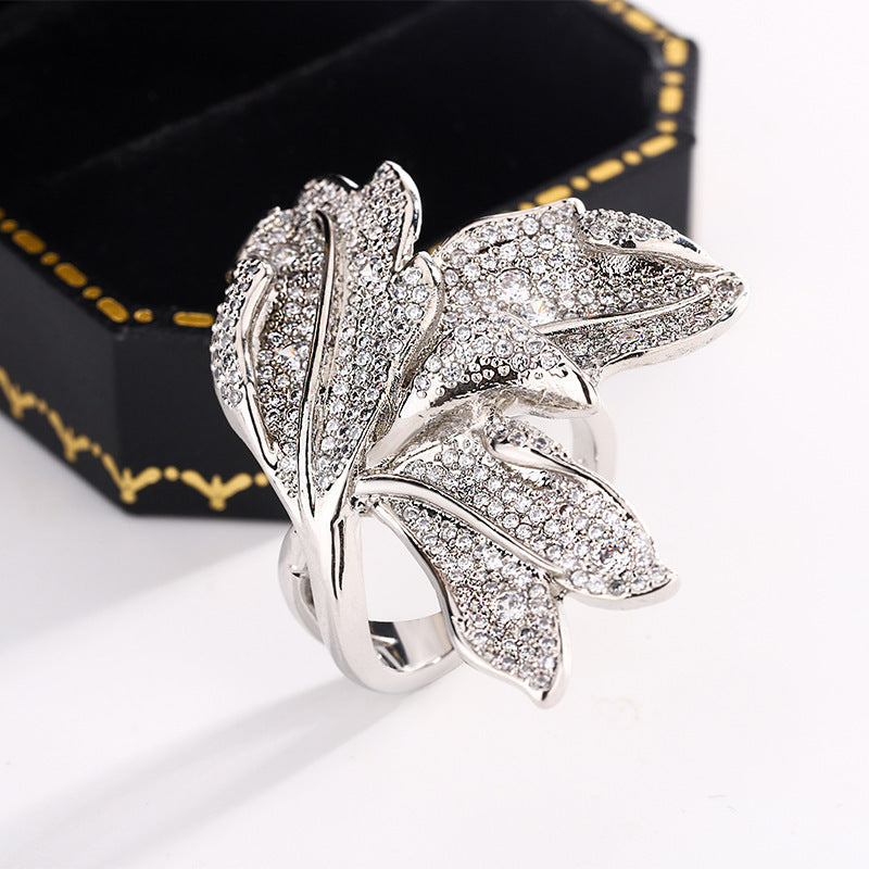 Simple Design Feather Ring