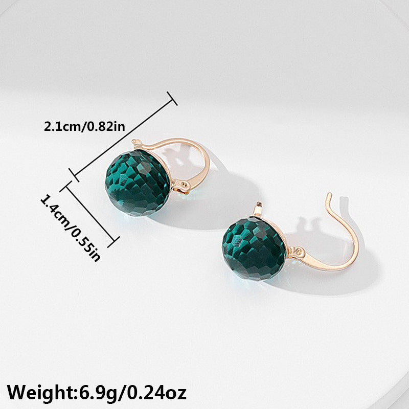 Stylish Round Crystal Earrings