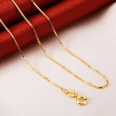 Pure Color Silver Necklace Clavicle Chain