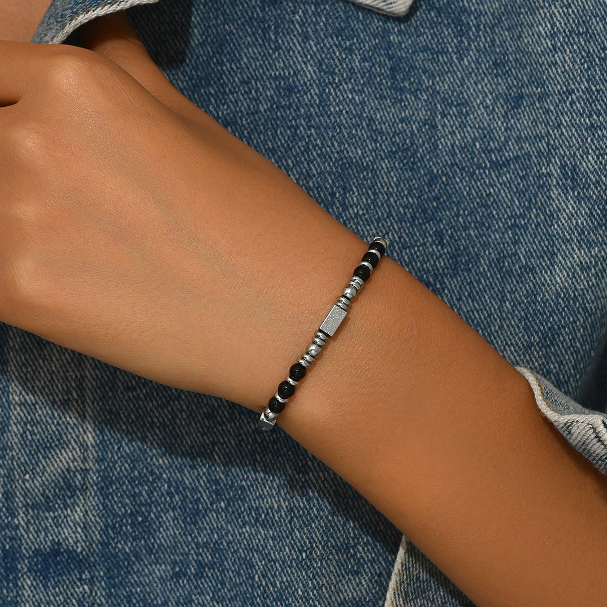 Geometric Retro Natural Stone Bracelet