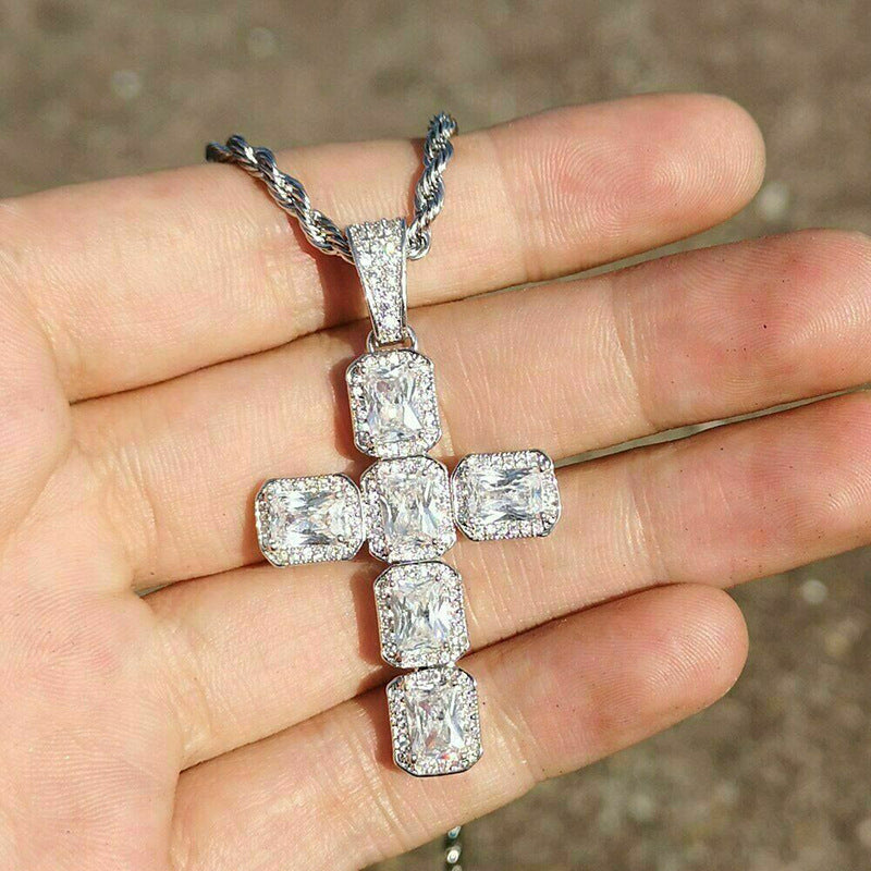 Hip Hop Luxury Square Pendant Necklace