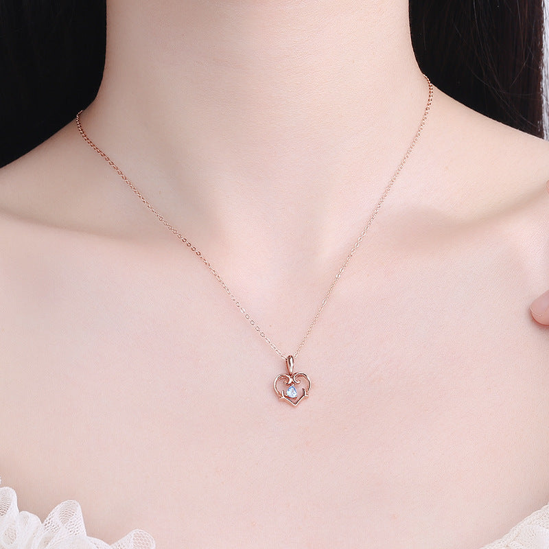 S925 Sterling Silver Heart Necklace