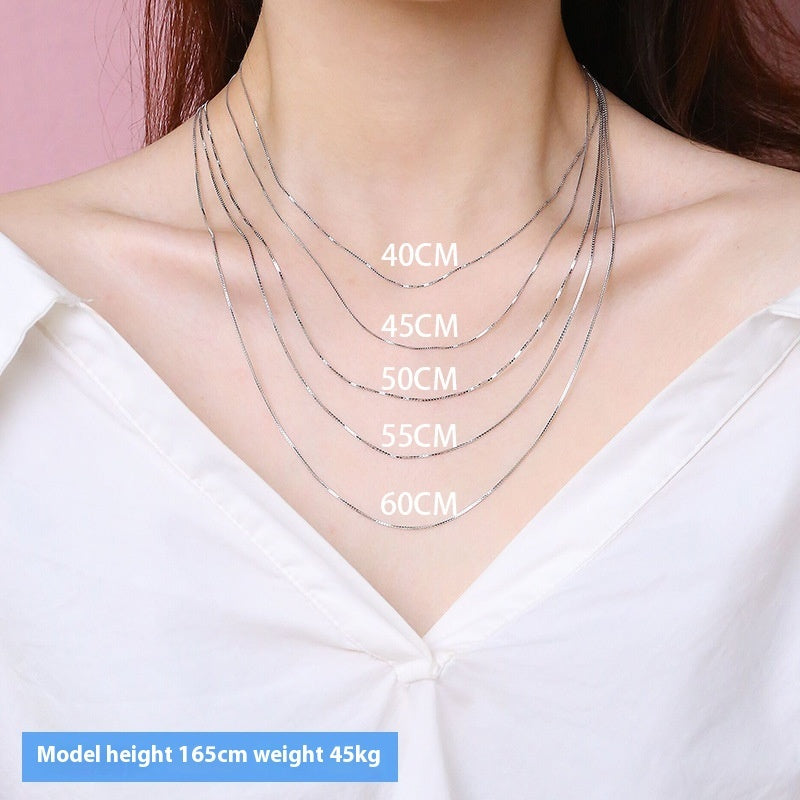 S925 Silver Accessories Necklace Box Chain