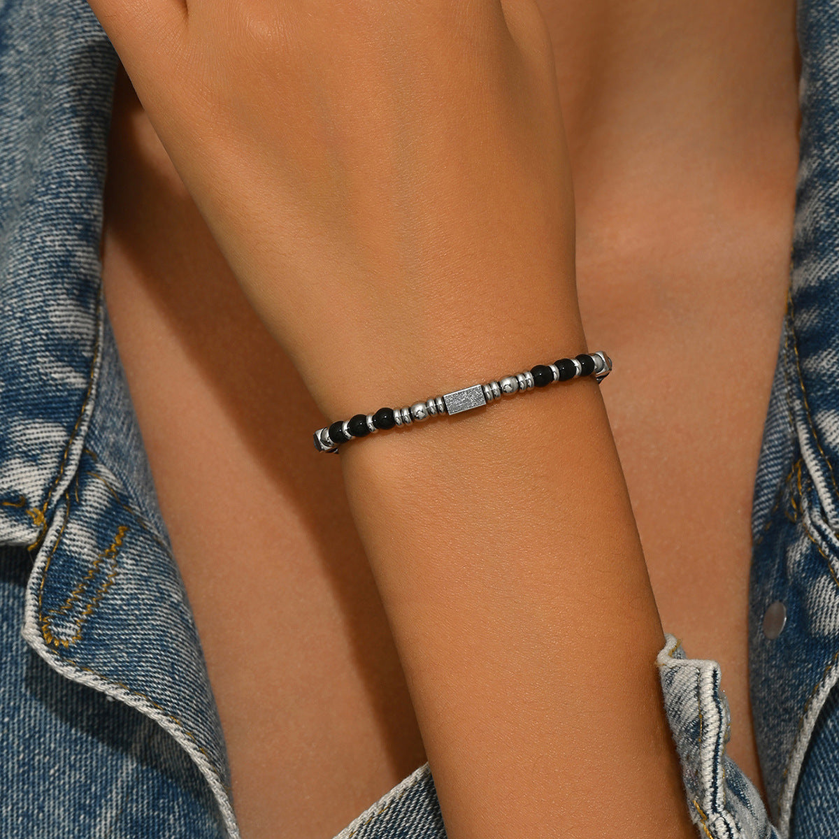 Geometric Retro Natural Stone Bracelet