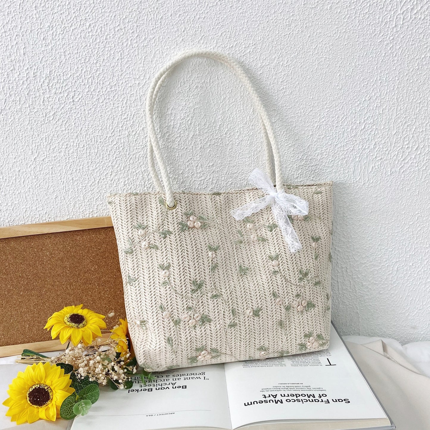 Bow Woven Bag
