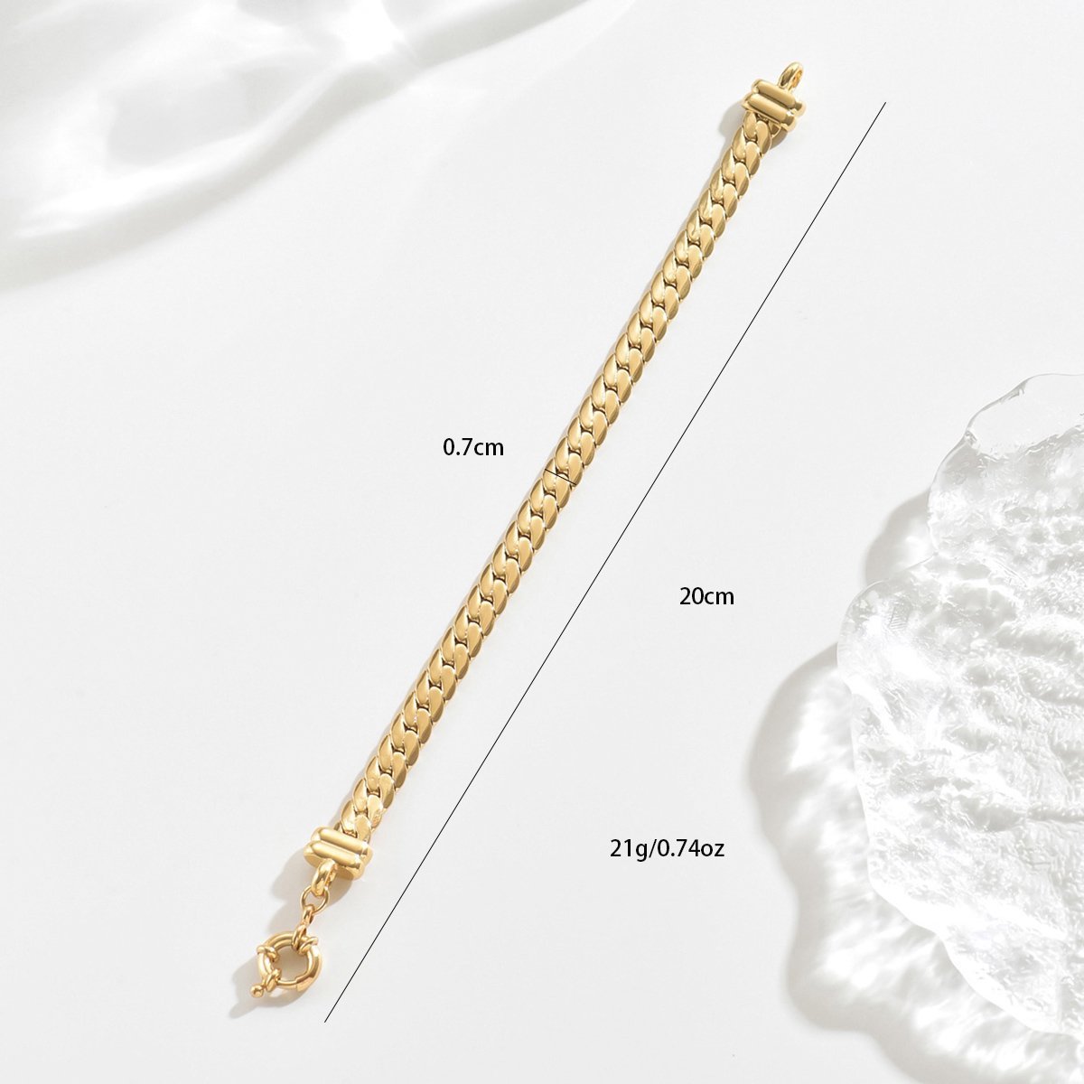 Classic Gold-Plated Chain Bracelet Minimalist Style For Everyday Elegance