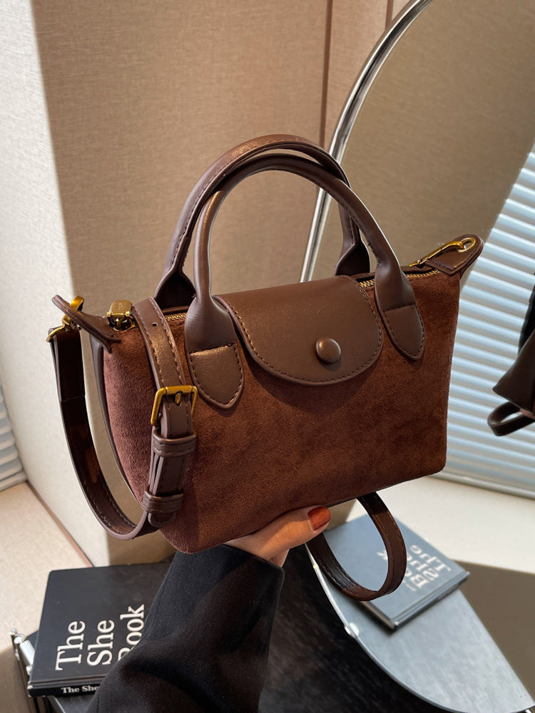 Hand-held Dumplings Matte Stitching Shoulder Bag