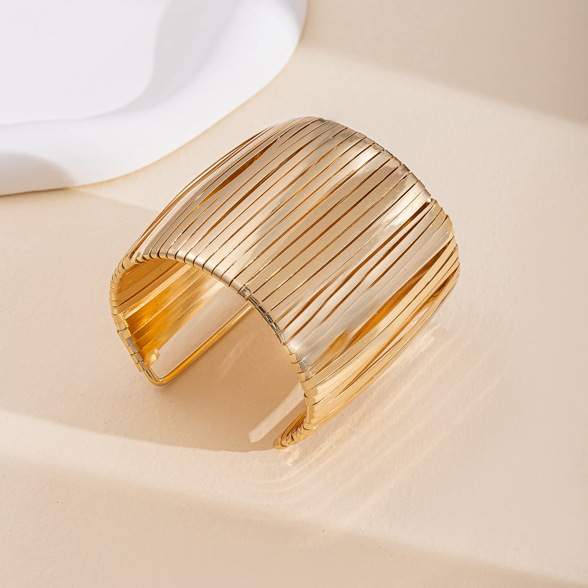 Wide Surface Alloy Bracelet