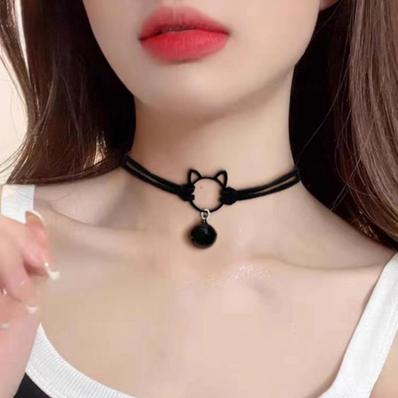 Sweet Cool Hot Girl Dark Cat Necklace