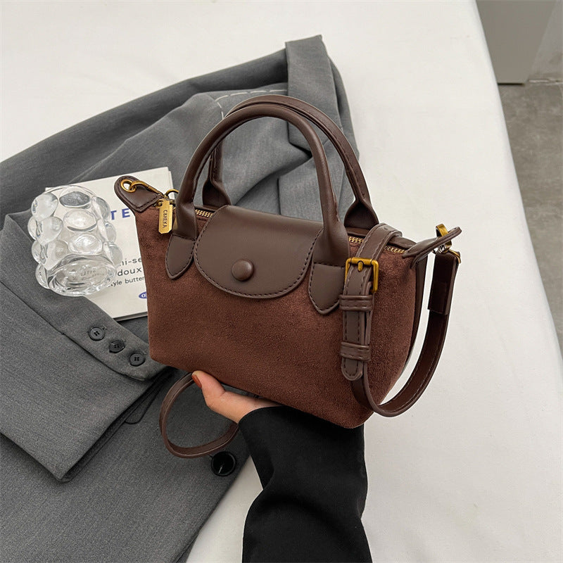 Hand-held Dumplings Matte Stitching Shoulder Bag