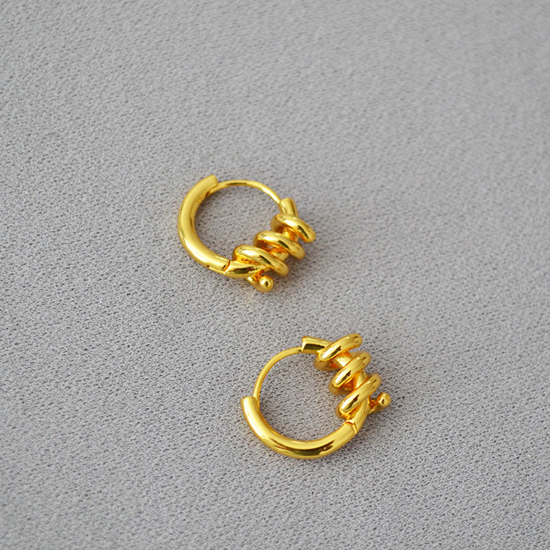Simple Personality Temperament Huggies Earrings