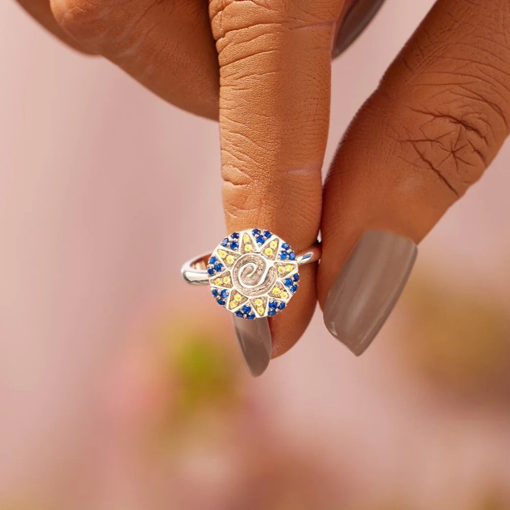 S925 Sterling Silver Bright Sunshine Simple Ring