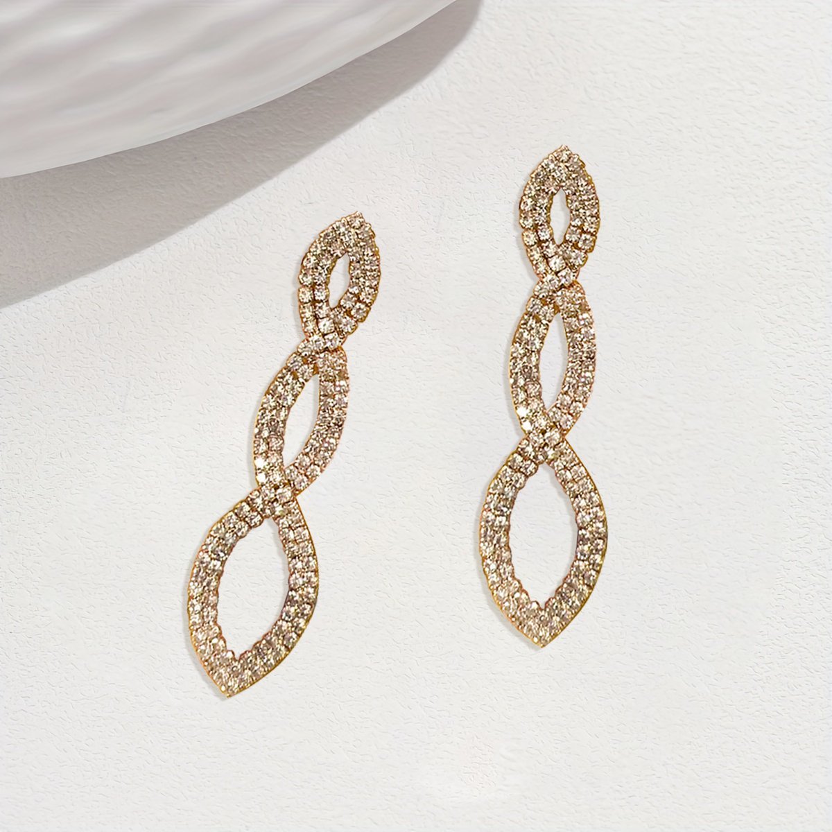 Stunning Crystal Encrusted Drop Earrings