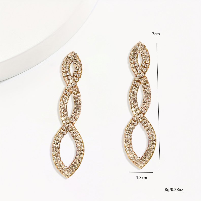 Stunning Crystal Encrusted Drop Earrings