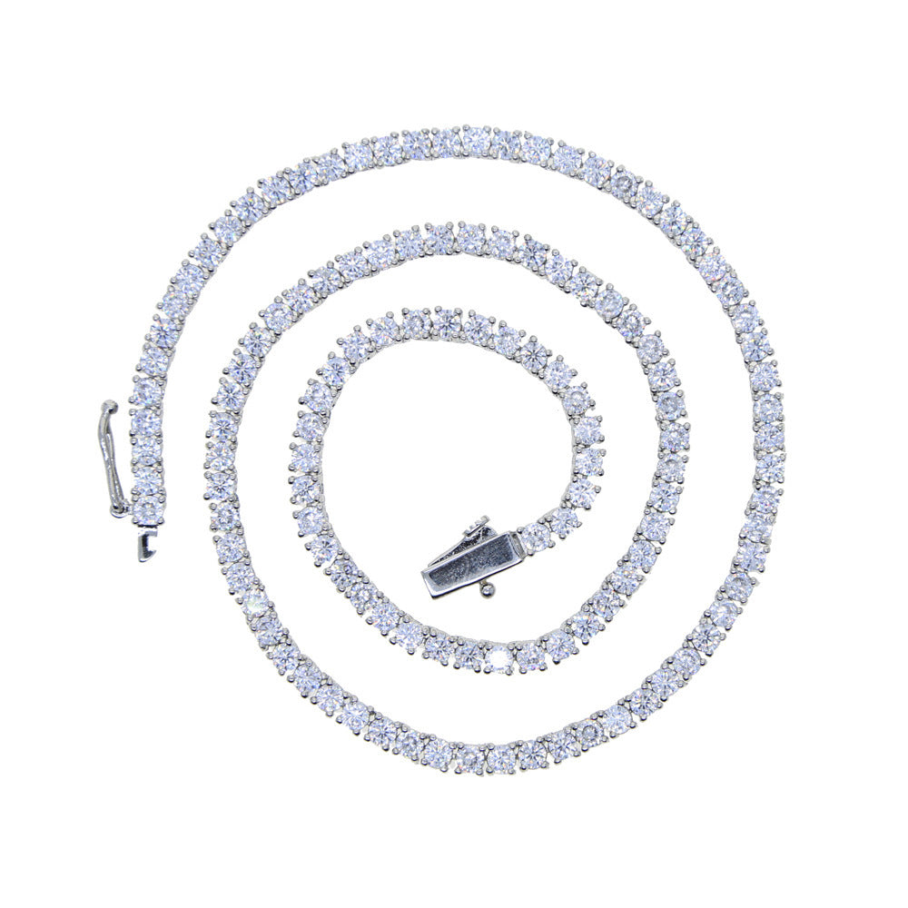 3mm Zircon Tennis Chain Necklace