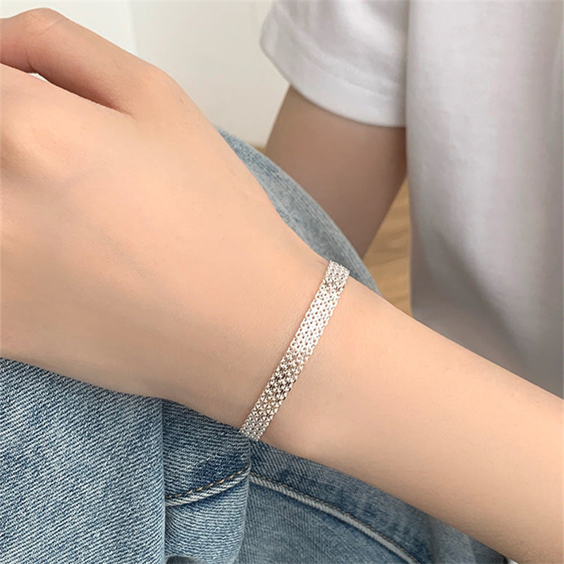 Women's 925 Sterling Silver Vintage Weave Bracelet