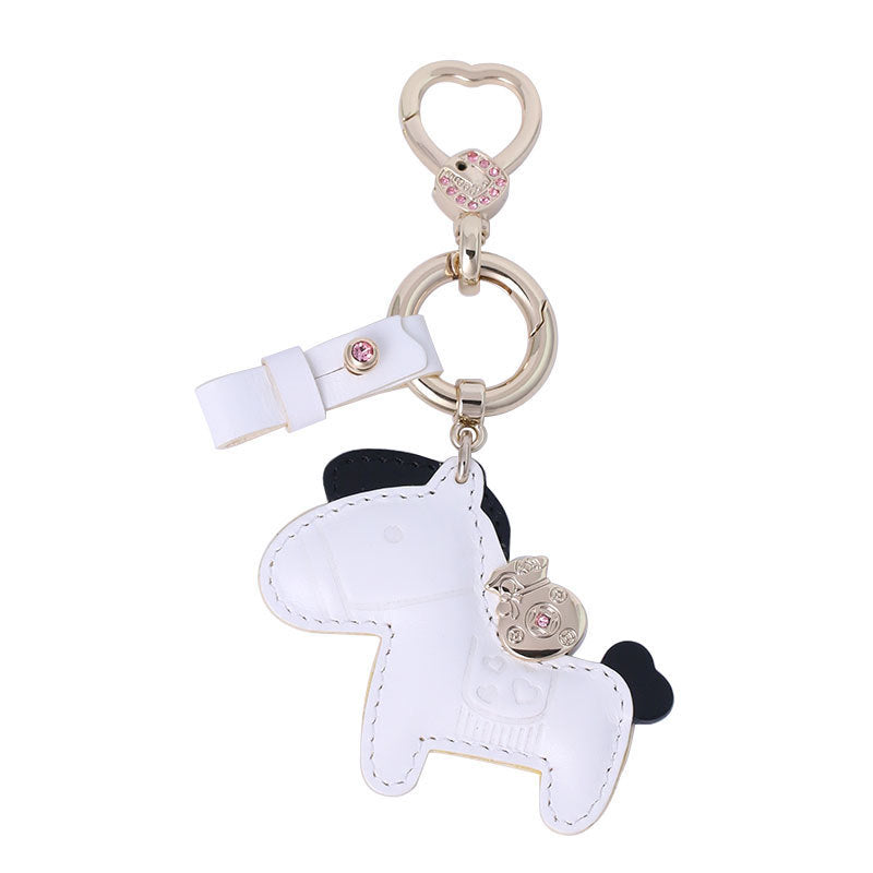 Genuine Leather High-end Keychain Immediately Rich Cowhide Vehicle-use Key Chain