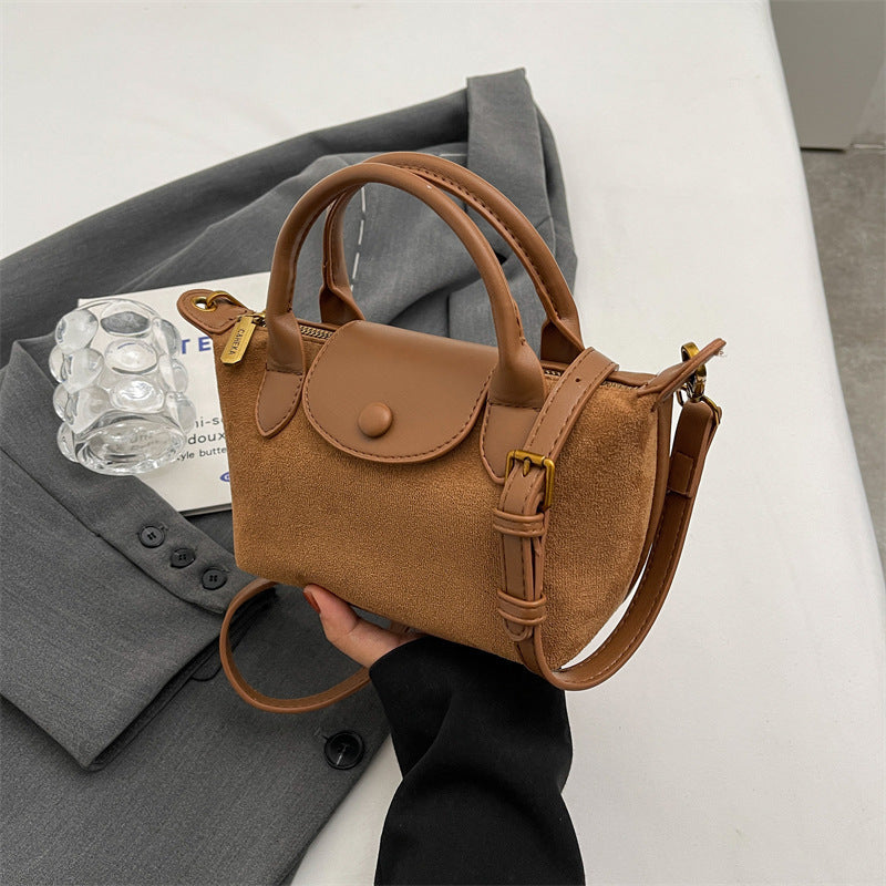 Hand-held Dumplings Matte Stitching Shoulder Bag