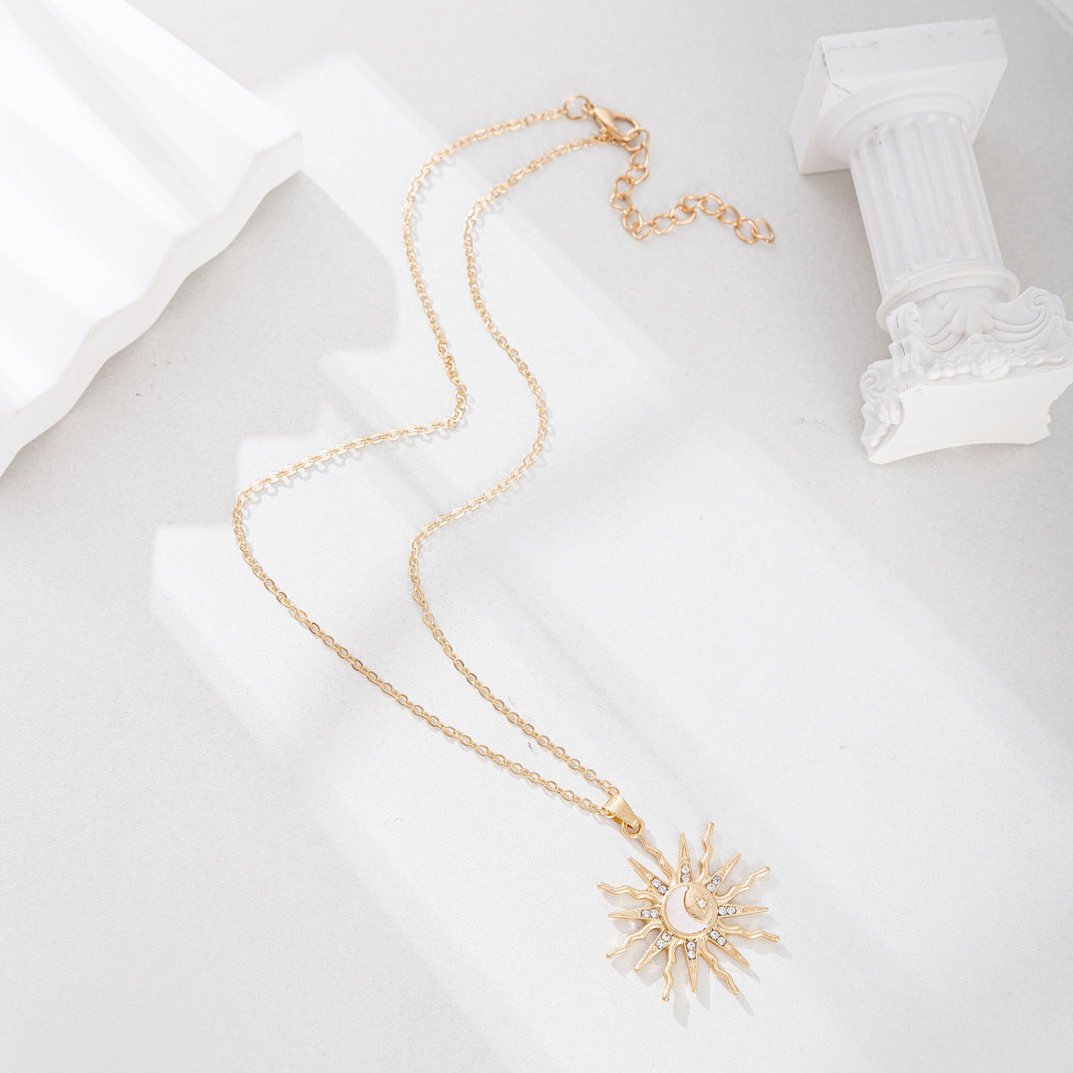 Alloy Moon Pendant Niche Sun Necklace