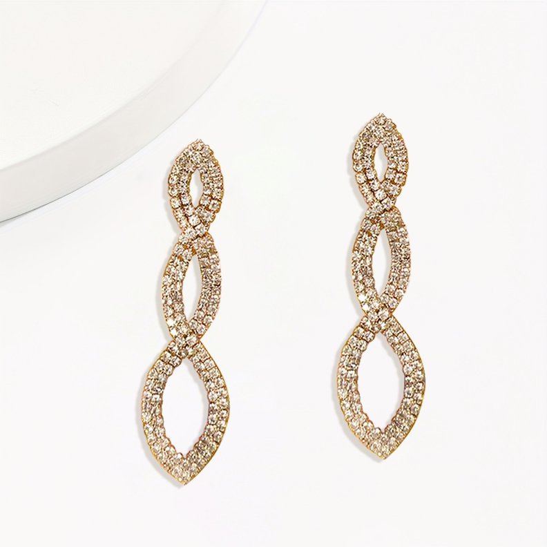 Stunning Crystal Encrusted Drop Earrings