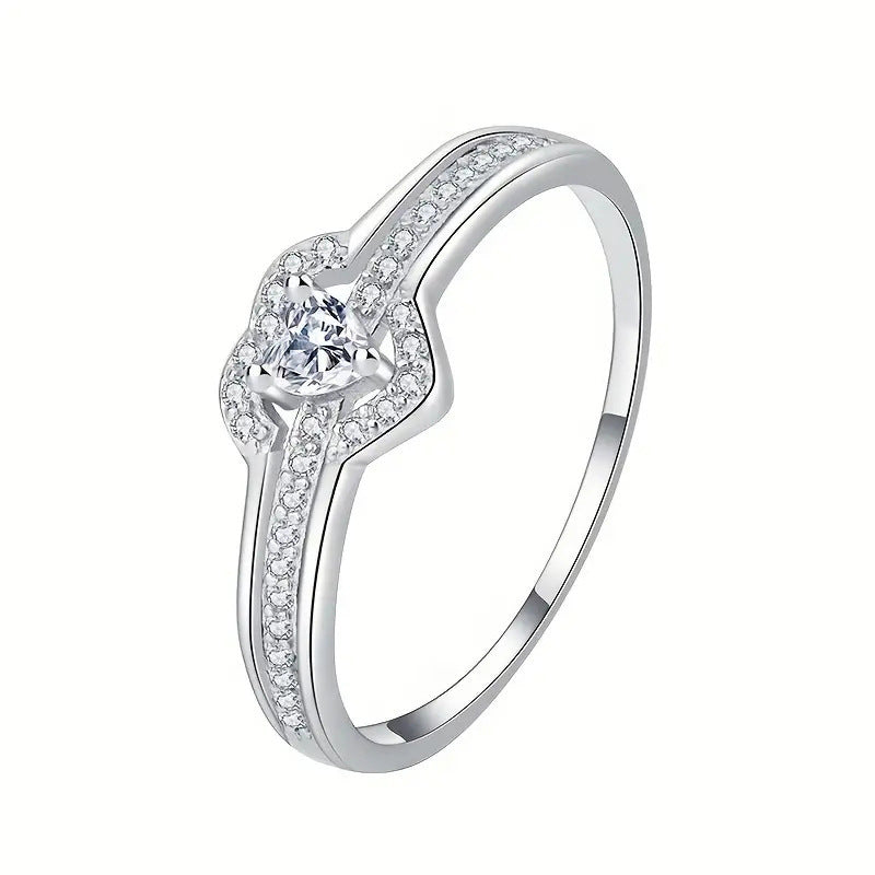 Double Peach Heart Design Ring