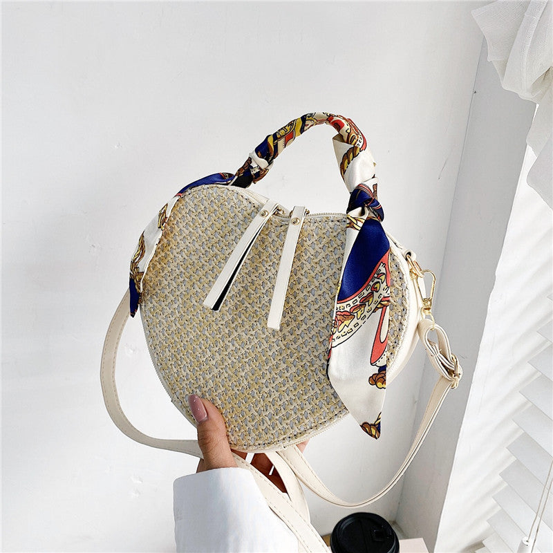Straw Silk Scarf Spring Simple Shoulder Messenger Bag