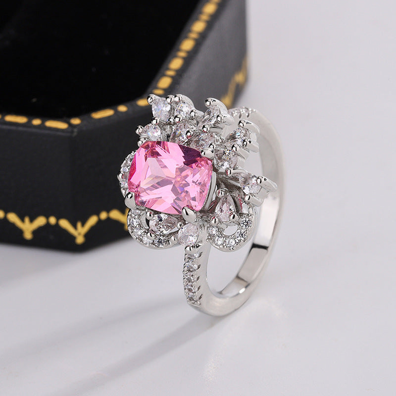 Special-interest Design Full Diamond Ring High Sense Inlaid With Zircon
