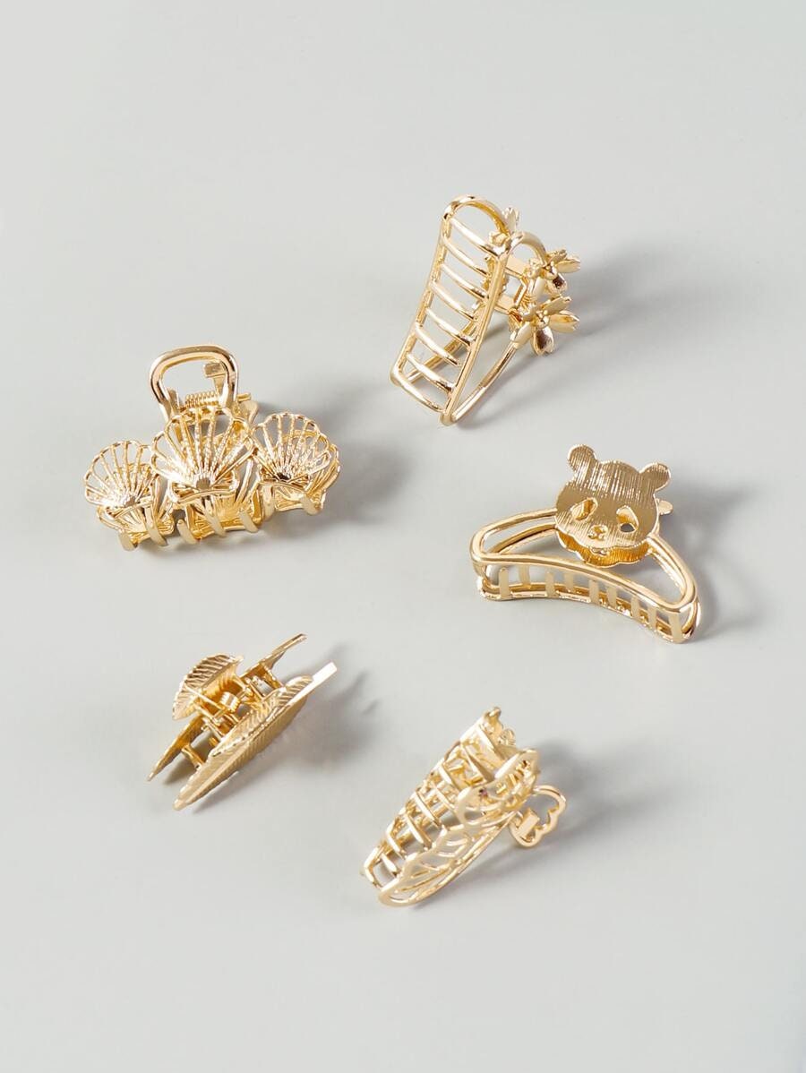 5pcs Hollow Out Hair Claw