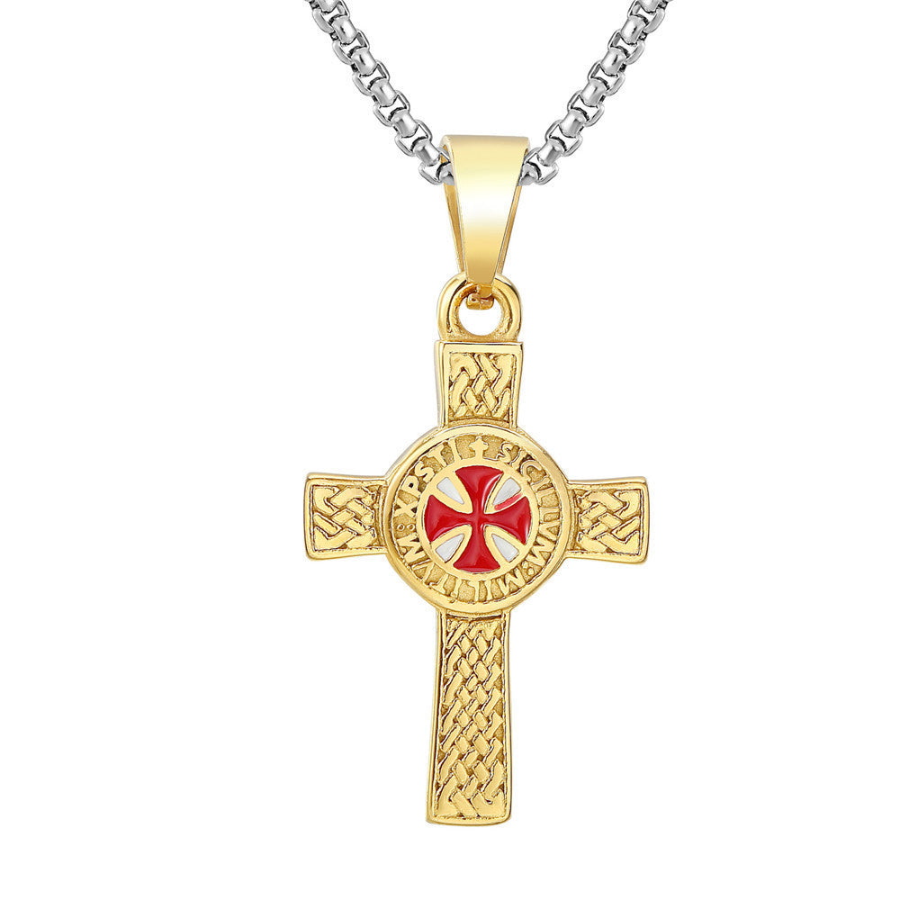 Men's Cross Zinc Alloy Pendant Necklace