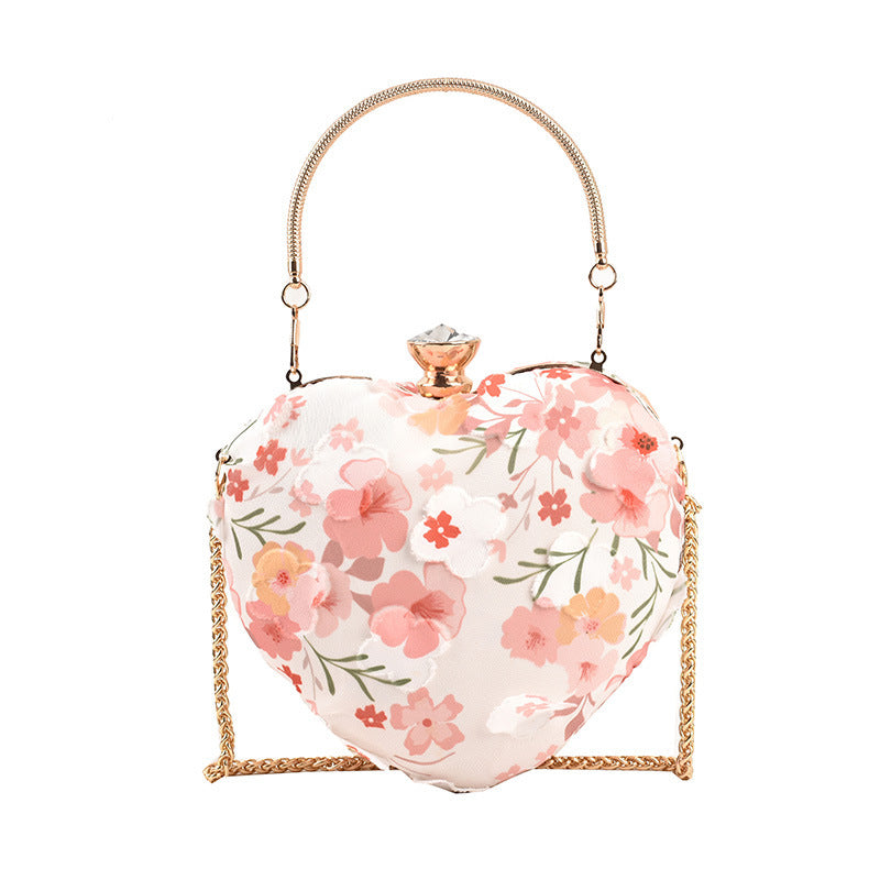 Sweet Floral Chain Crossbody Bag