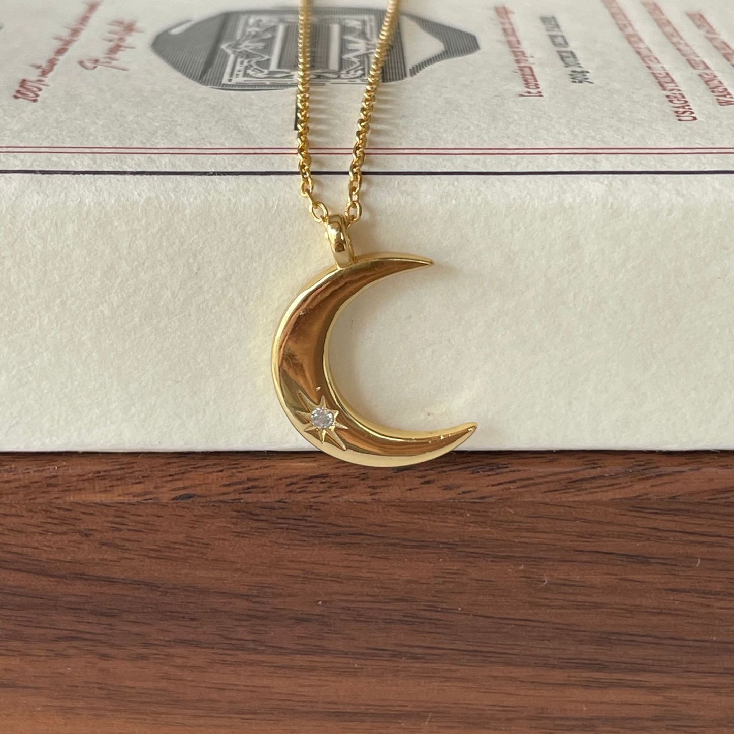 925 Sterling Silver Moon Necklace