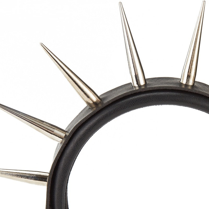 Handmade Rivet Leather Ring Punk Nail Headband