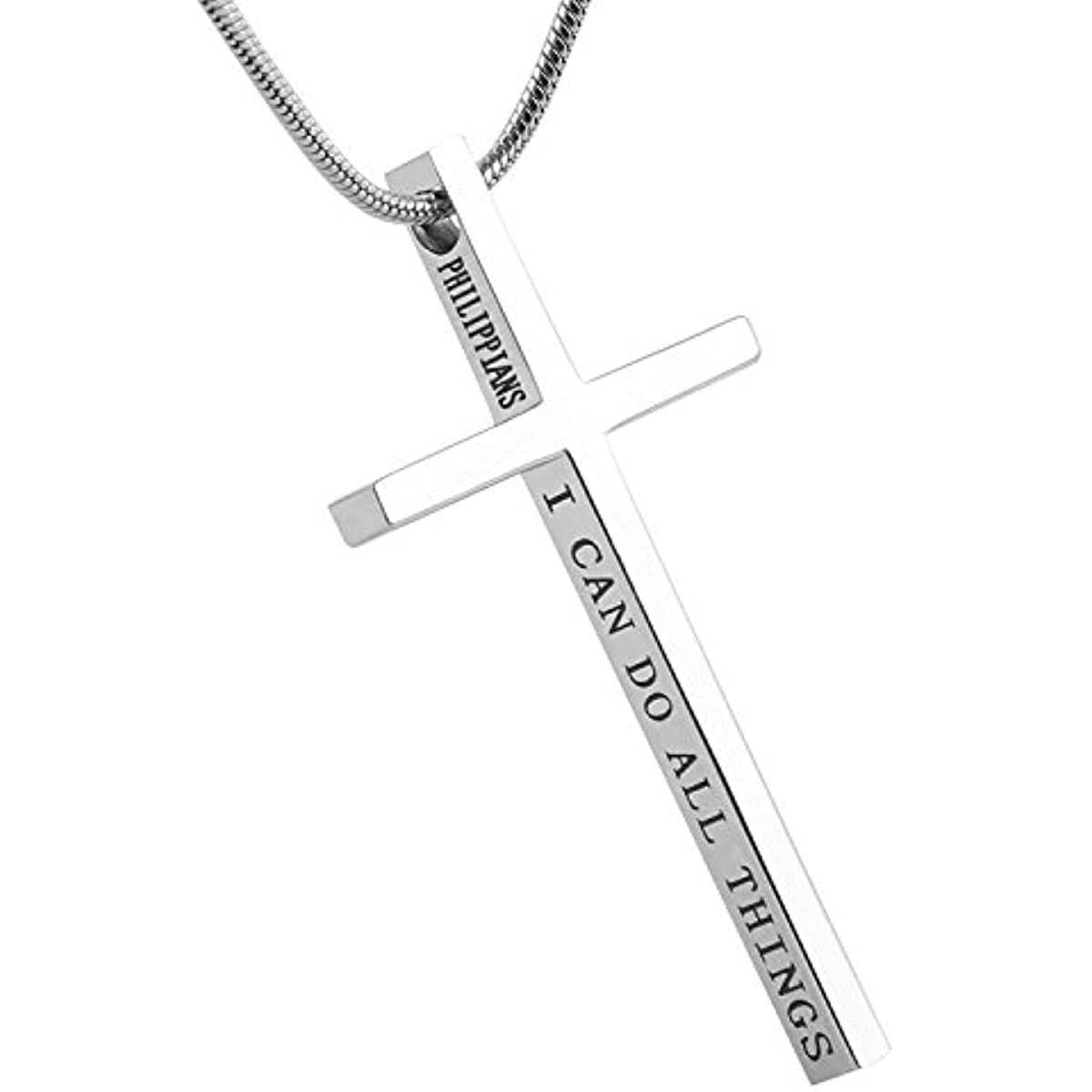 Personalized Men's Cross Pendant Snake Bones Chain Stainless Steel Necklace