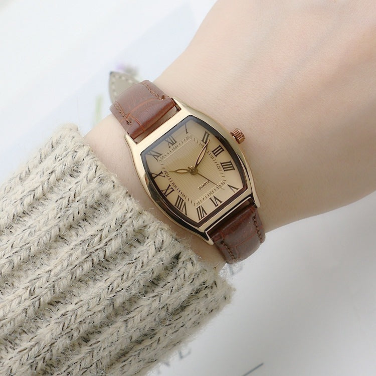 Bucket-shaped Simple Waterproof Quartz Women’s Watch