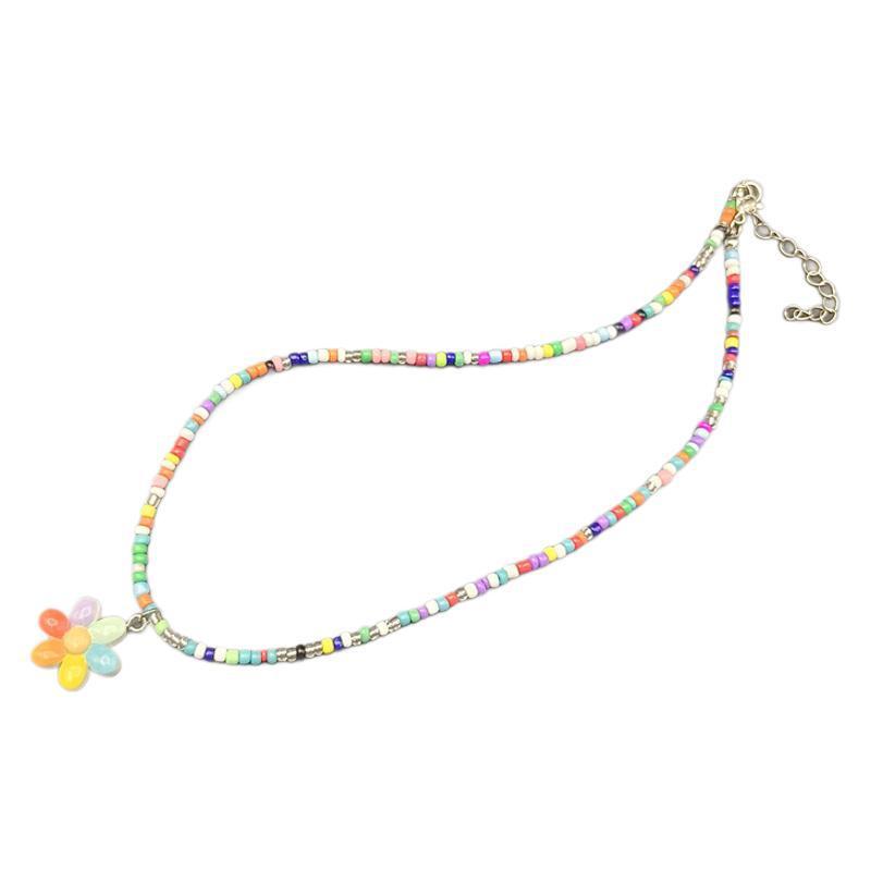 Cute Children's Rainbow Love Clavicle Chain Dopamine Necklace