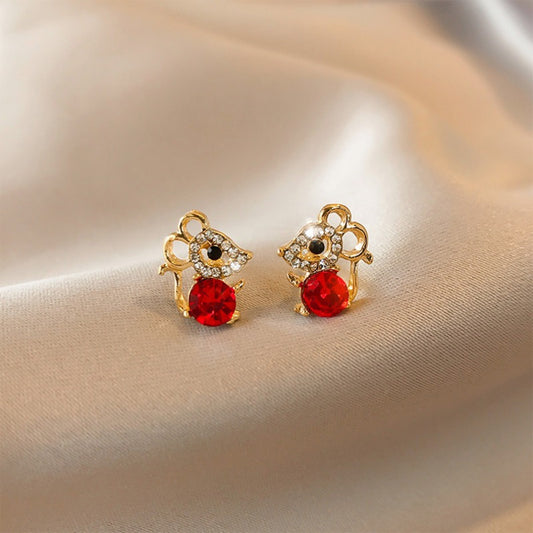 Cute Creative Personality Little Mouse Women's Stud Earrings