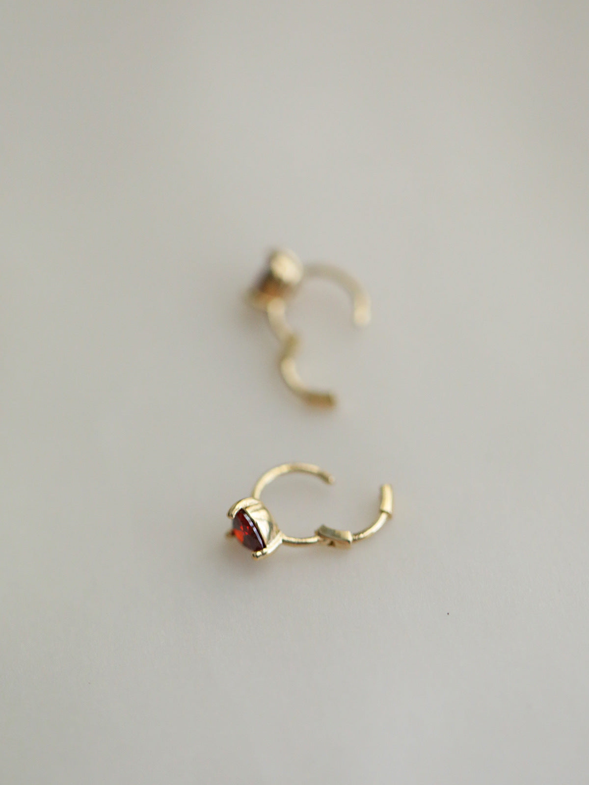 Silver Plated 14K Gold Love Heart Ear Bone Ring