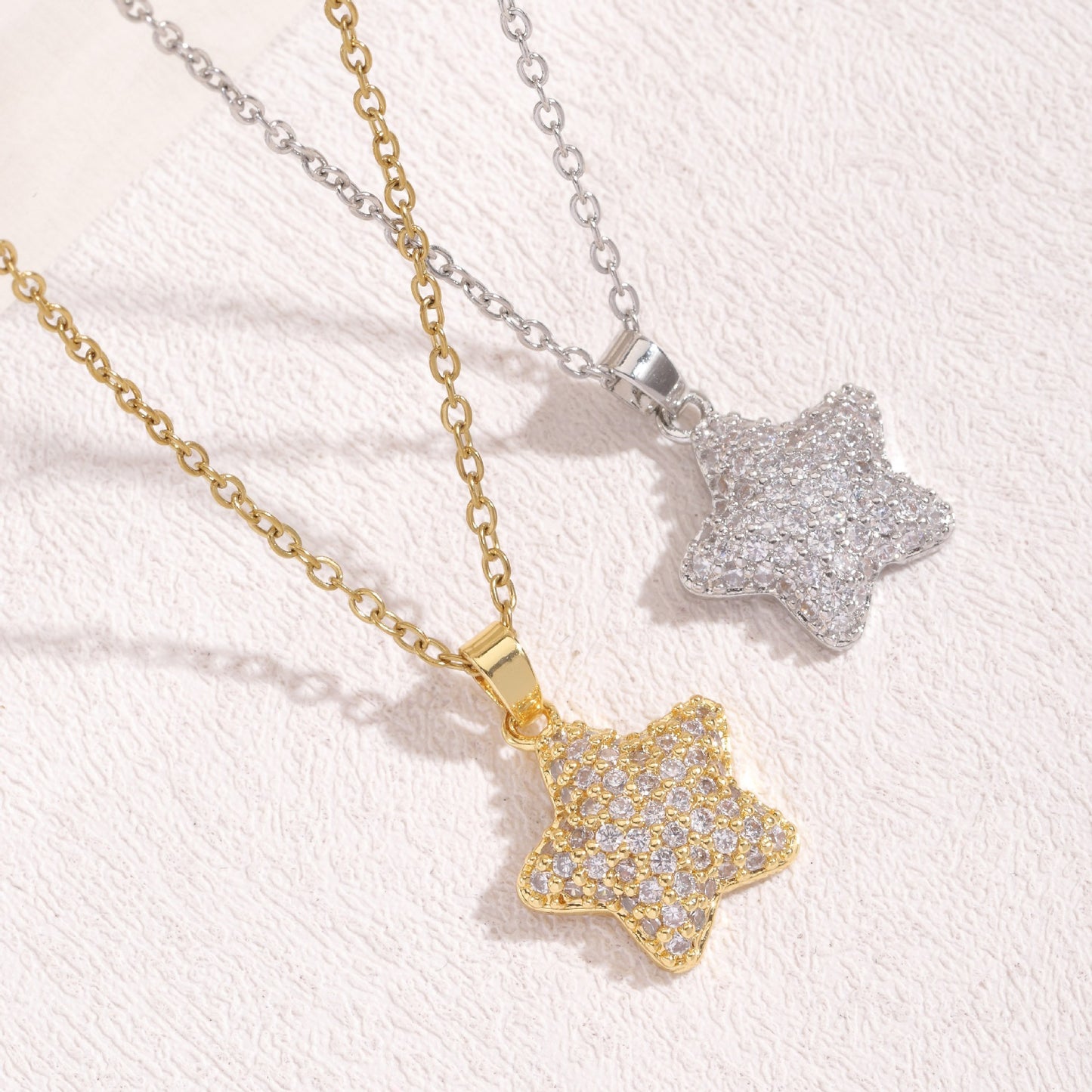 Zircon Five-pointed Star Pendant Necklace