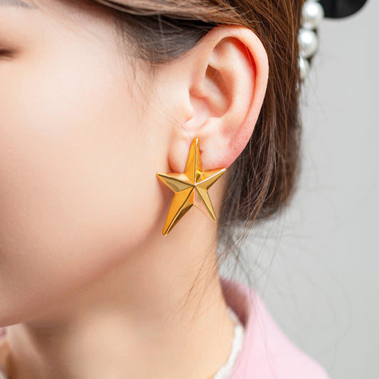 Brass Plated Elegant High-grade Cold Style Niche Earrings