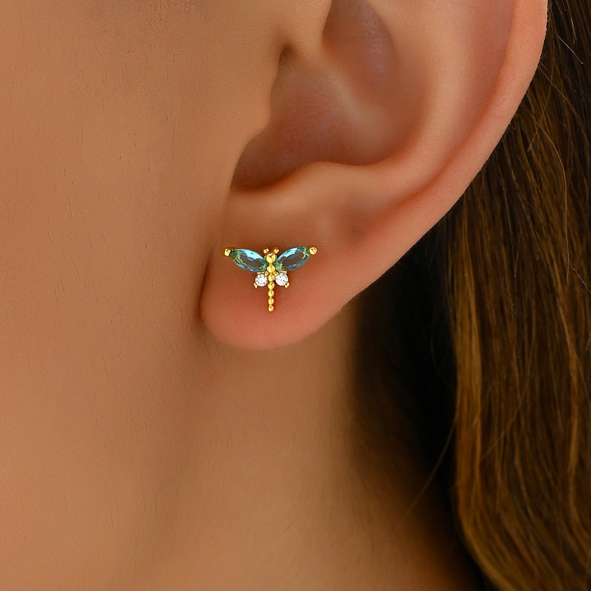 Female Niche Cute Dragonfly Stud Earrings