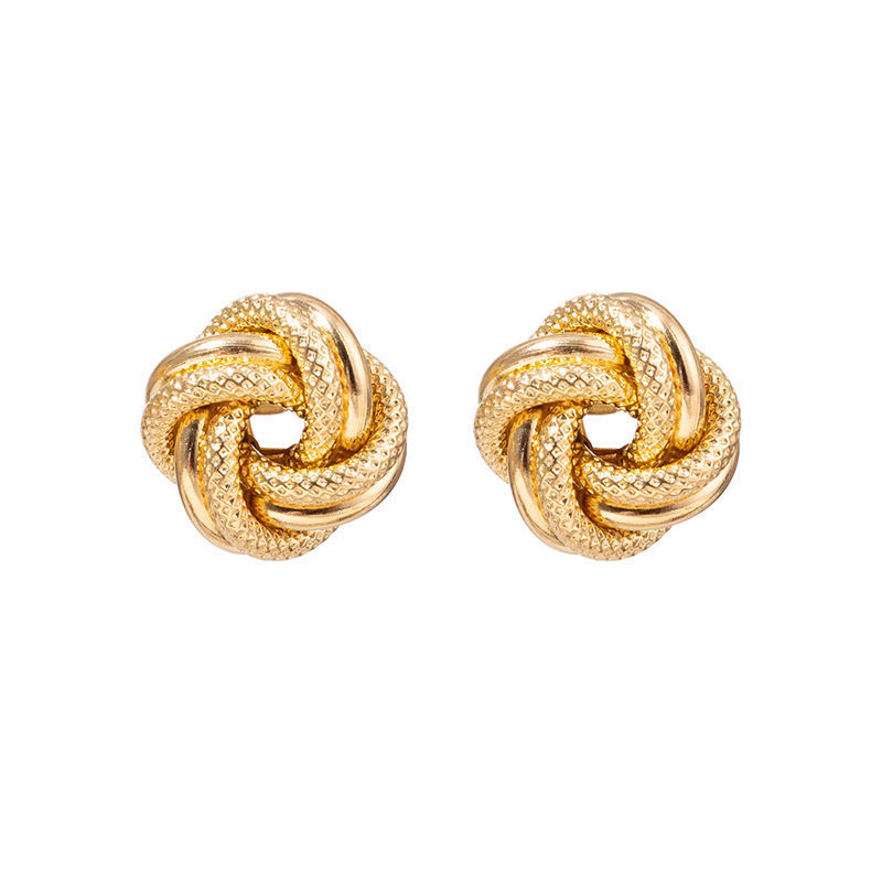 Simple Elegant 18K Gold Plating Stud Earrings