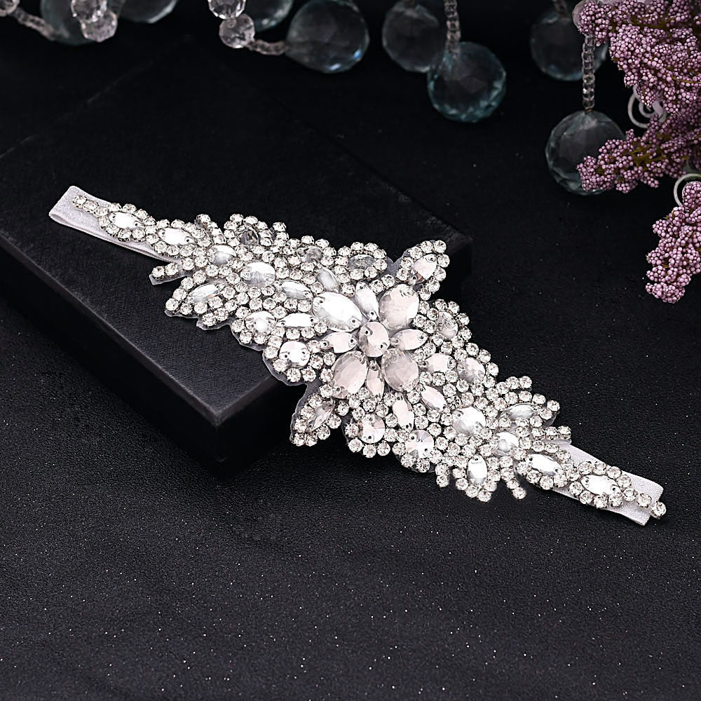 Glass Water Diamond Elastic Headband